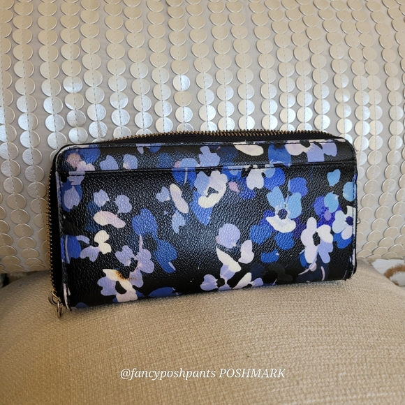 KATE SPADE floral multi-compartment multi-zip purse large wallet card holder - Picture 14 of 17